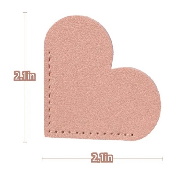 Navy Blue Leather Heart Bookmark - Picture 4 of 5